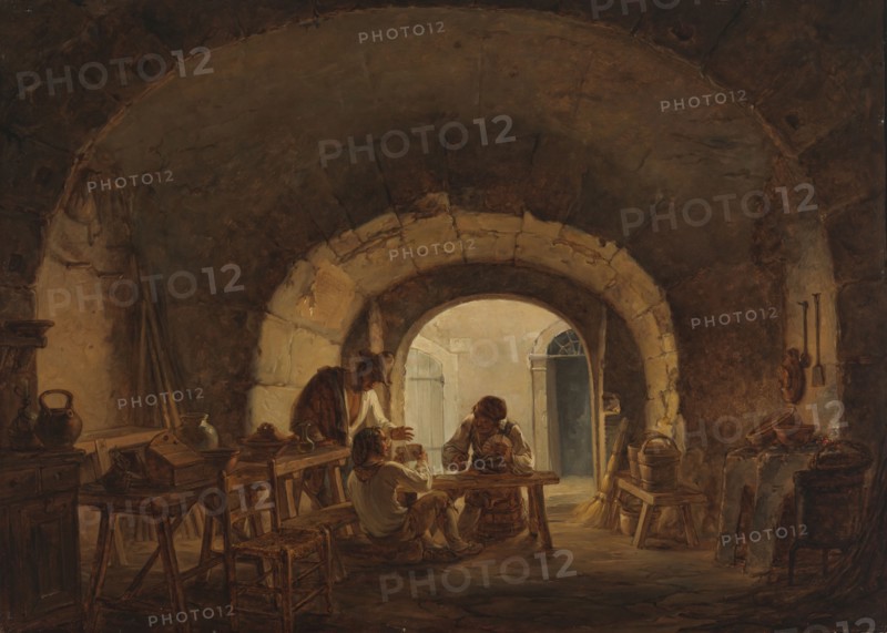 In the Ruins of the Marcellus Theatre, 1820. Creator: Alexander Lauréus.