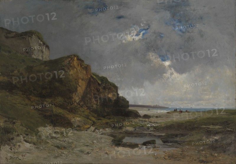 A beach scene in Normandy, 1876. Creator: Alexandre Defaux.