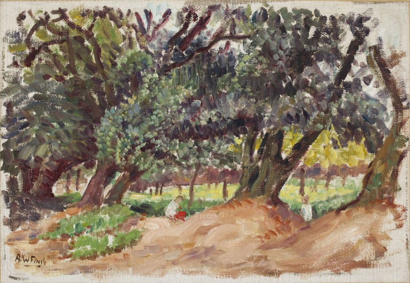 Park view from England, 1921. Creator: Alfred William Finch.