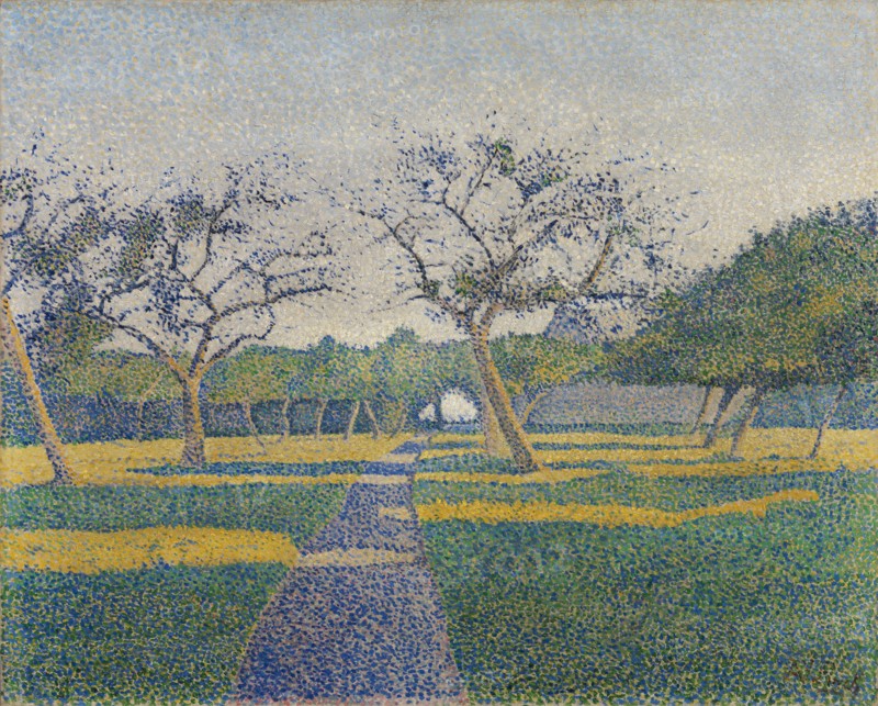 Orchard at La Louvière, 1890. Creator: Alfred William Finch.