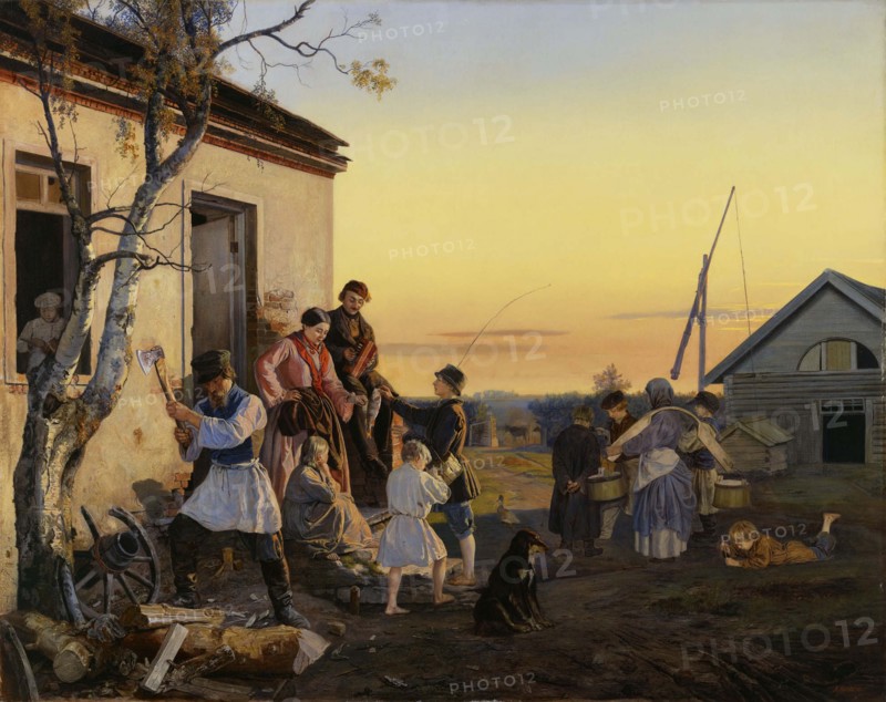 Farmyard, 1855. Creator: Andrei Andreyevich Popov.