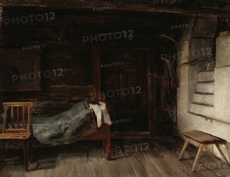 Interior view, sketch, 1875. Creator: Arvid Liljelund.