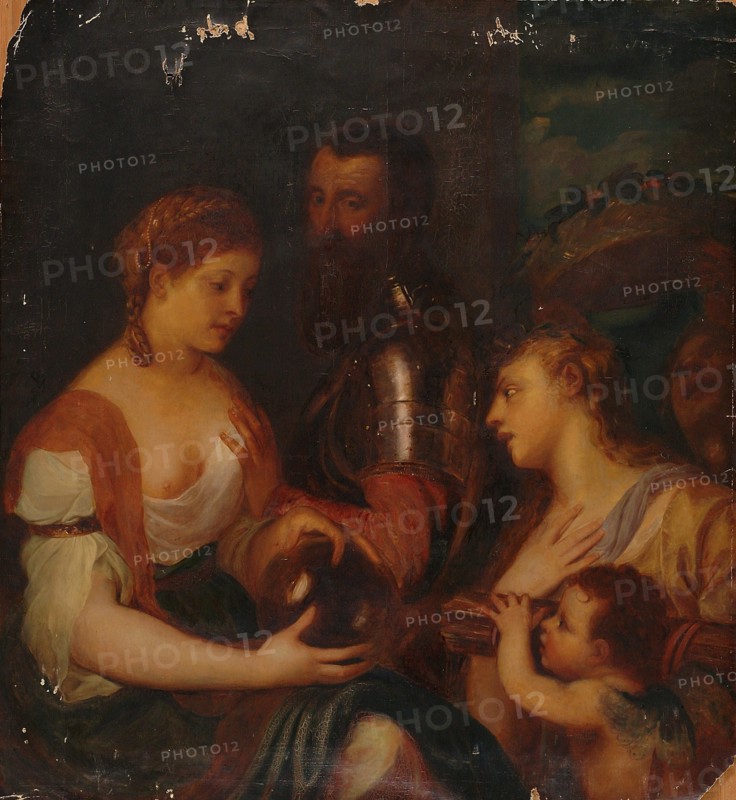 Marquis Alfonso d'Avalos and his Mistress, after Titian, 1850-1865.  Creator: Axel Hertzberg.