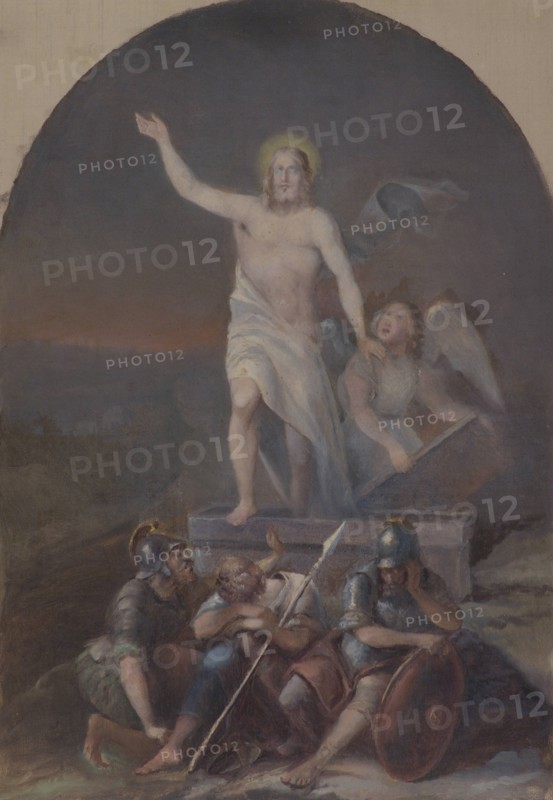 Resurrection of Christ, possibly a sketch of the Vihti church altarpiece..., 1845-1846. Creator: Berndt Godenhjelm.