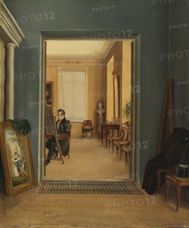 Self-Portrait in a St. Petersburg Studio, 1830-1849. Creator: Berndt Godenhjelm.