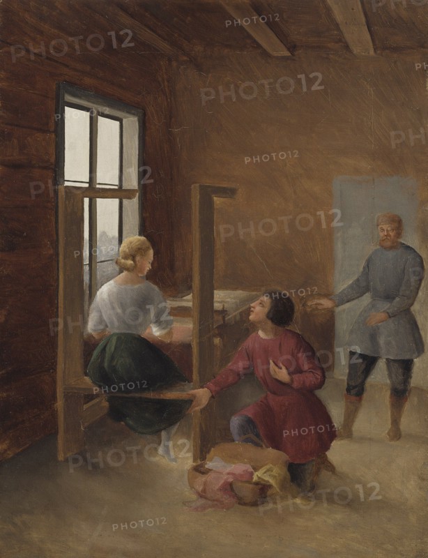 Scene from J. L. Runeberg's "Elk Hunters". Creator: Berndt Godenhjelm.