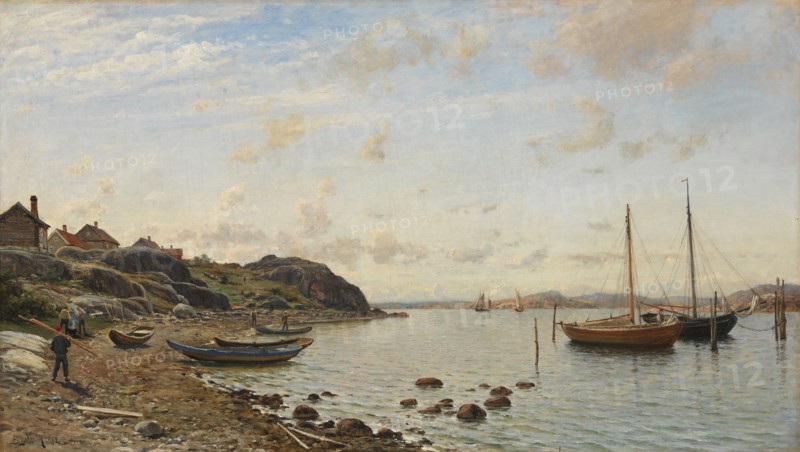 Beach scene, 1882. Creator: Berndt Lindholm.