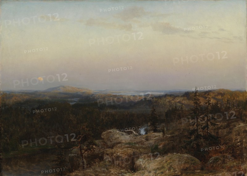 Landscape from Savo, 1868. Creator: Berndt Lindholm.