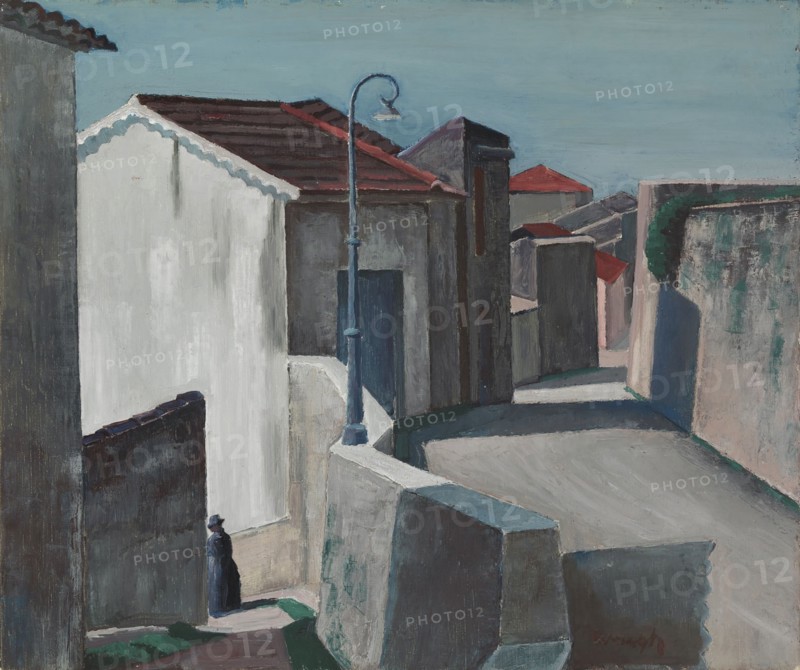 Street in Cagnes, 1920-1923. Creator: Carl Wargh.