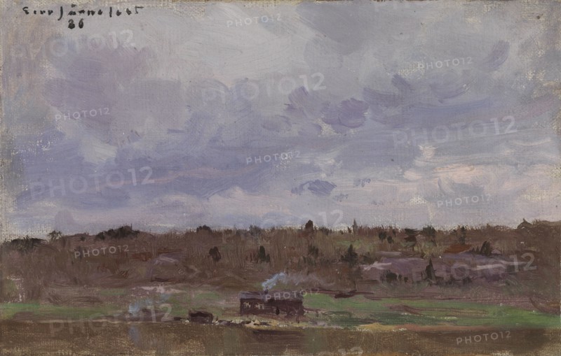 Landscape with Croft, 1886. Creator: Eero Jarnefelt.