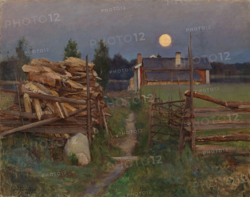 Summer Night Moon, 1889. Creator: Eero Jarnefelt.