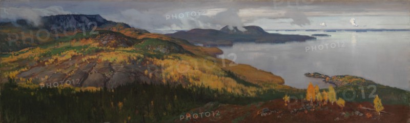 Autumn Landscape of Lake Pielisjärvi, 1899. Creator: Eero Jarnefelt.