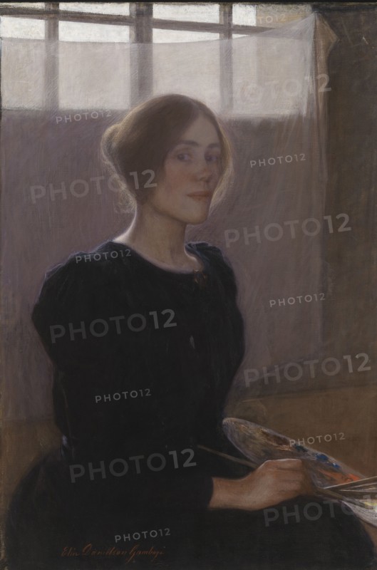 Self-Portrait, 1900. Creator: Elin Danielson-Gambogi.