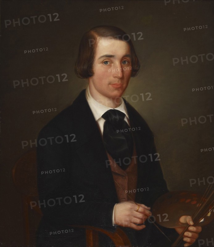 Self-Portrait, 1847. Creator: Erik Johan Lofgren.