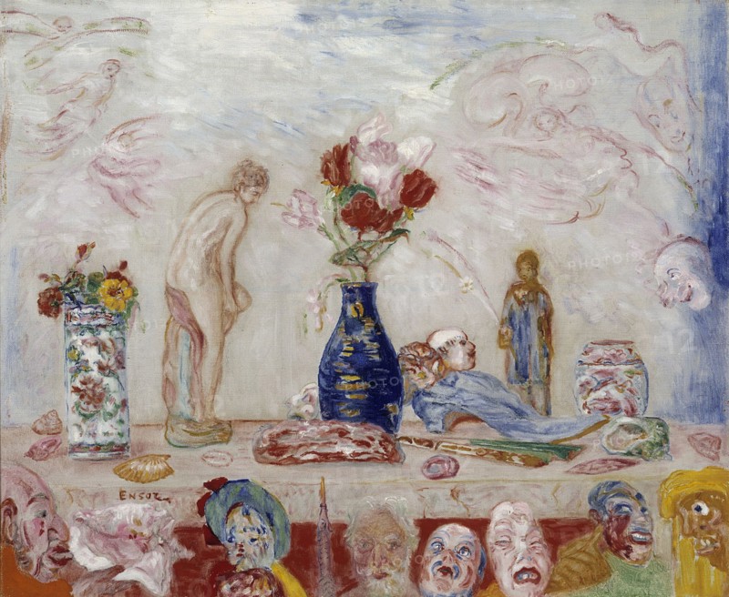 Under the Shadow of Masks, 1925. Creator: James Ensor.