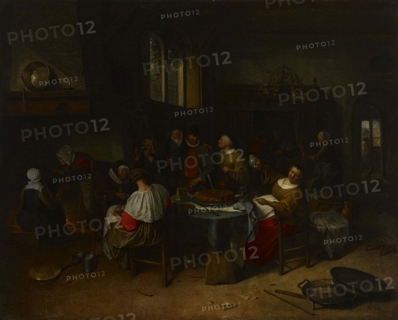 The Christening Feast, 1646-1679. Creator: Jan Steen.