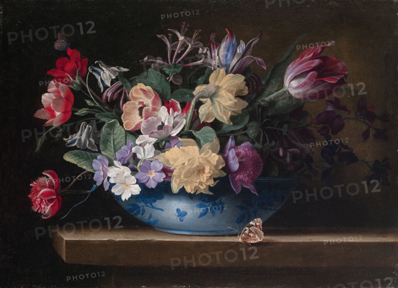 Still life of flowers, 1600-1682. Creator: Jean-Michel Picart.