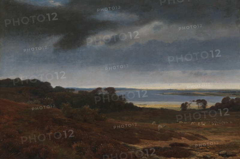 View from Arredsø to Frederiksværk, 1844. Creator: Johan Thomas Lundbye.