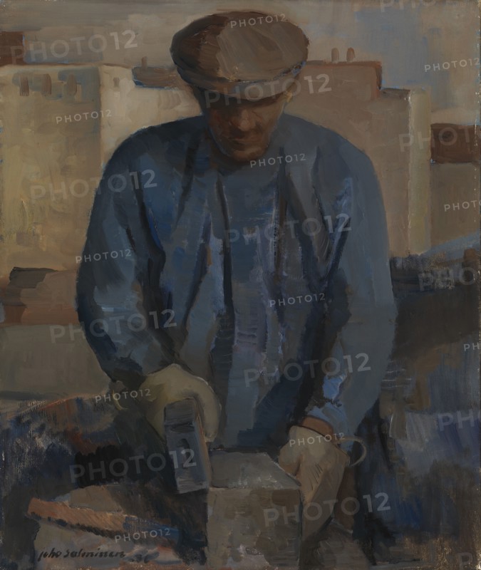 Cobblestone Cutter, 1936. Creator: Juho Salminen.