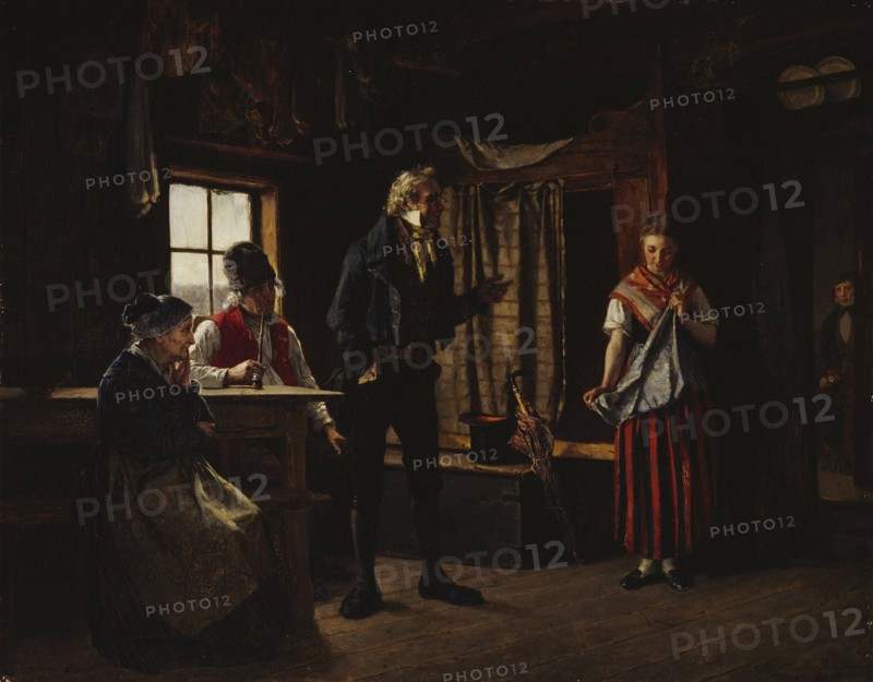 Proposal in aland, 1871. Creator: Karl Emanuel Jansson.