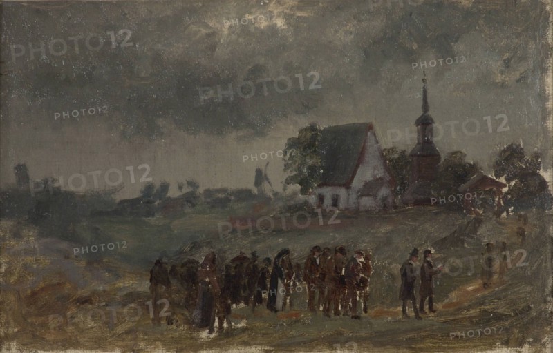 The artist's own funeral I, 1874. Creator: Karl Emanuel Jansson.