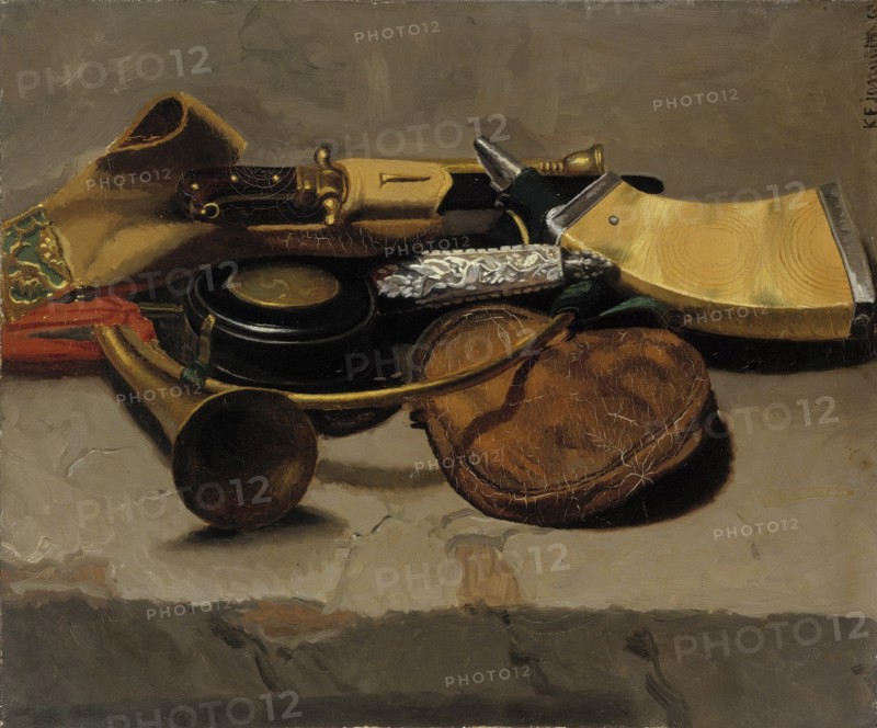 Still Life with Weapons, 1863. Creator: Karl Emanuel Jansson.