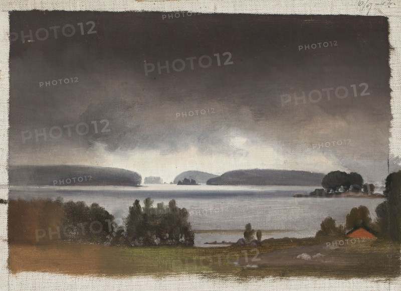 Landscape Study, Haikko in Porvoo, 1862. Creator: Magnus von Wright.