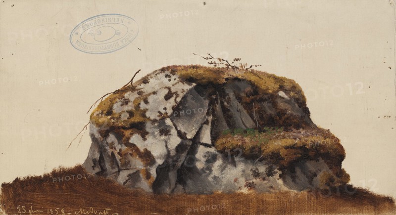Stone, exercise, 1858. Creator: Magnus von Wright.