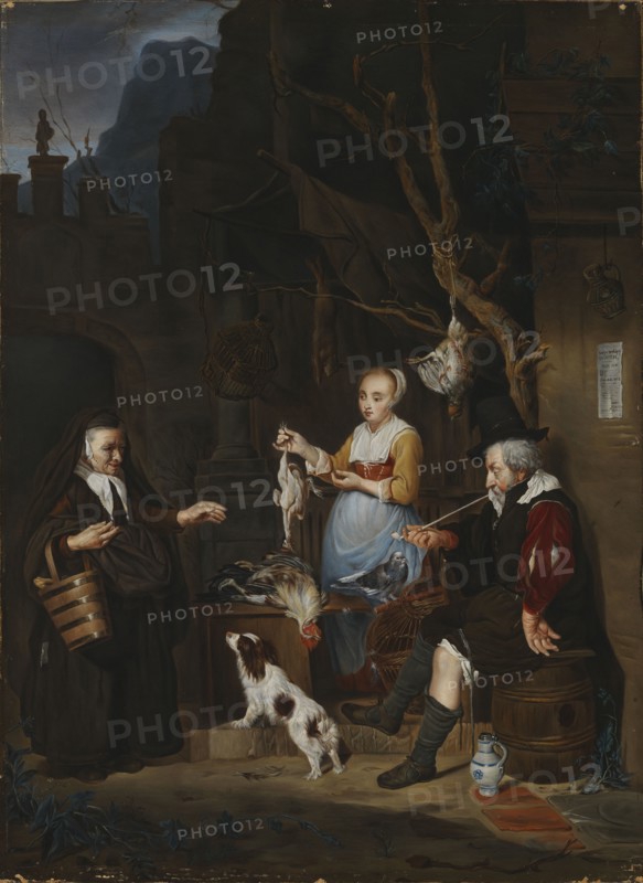 Bird Vendor after Gabriel Metsu. Creator: Maria Martinau.