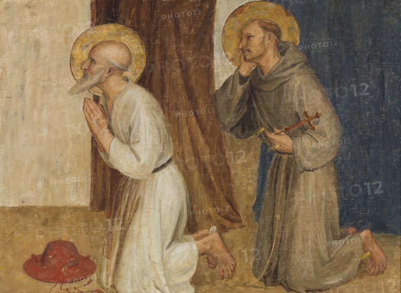 P. Hieronymus and P. Franciscus, copy after Fra Angelico, 1895. Creator: Maria Wiik.