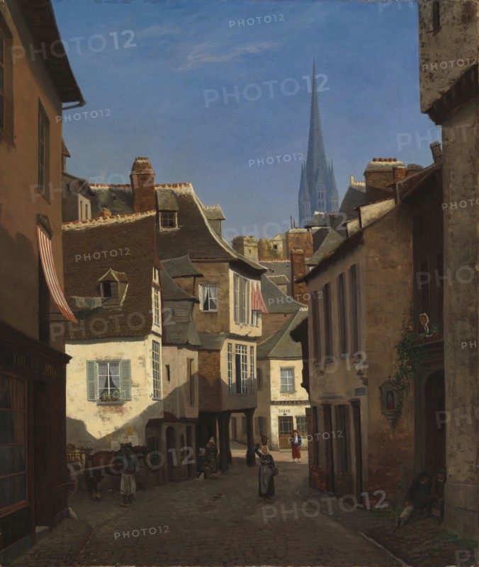 Street at Quimper in Brittany, 1871. Creator: Oscar Kleineh.