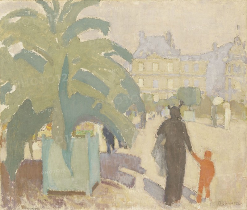 Luxembourg Park, 1913. Creator: Oskari Paatela.