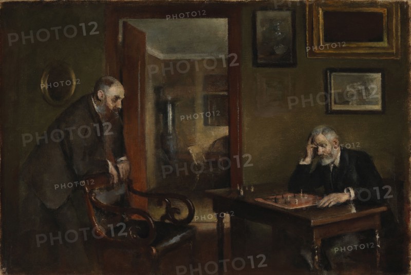 Chess players, 1870-1914. Creator: Peter Alfred Schou.