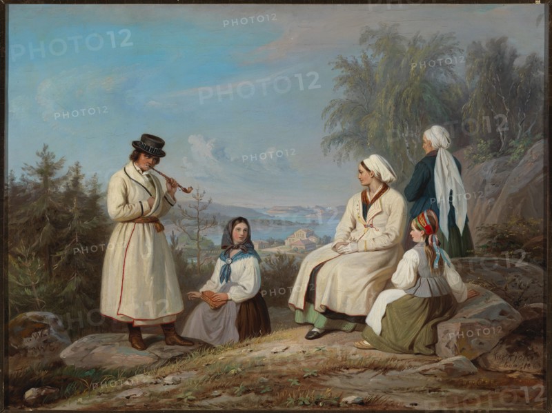 The Peasantry from Kurkijoki, after Magnus von Wright, 1860-1865. Creator: Robert Wilhelm Ekman.