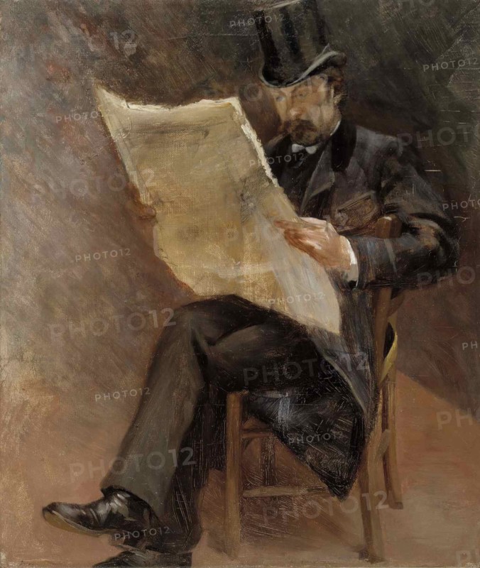 Newspaper reader (Björn Wasastjerna), 1889. Creator: Torsten Wasastjerna.
