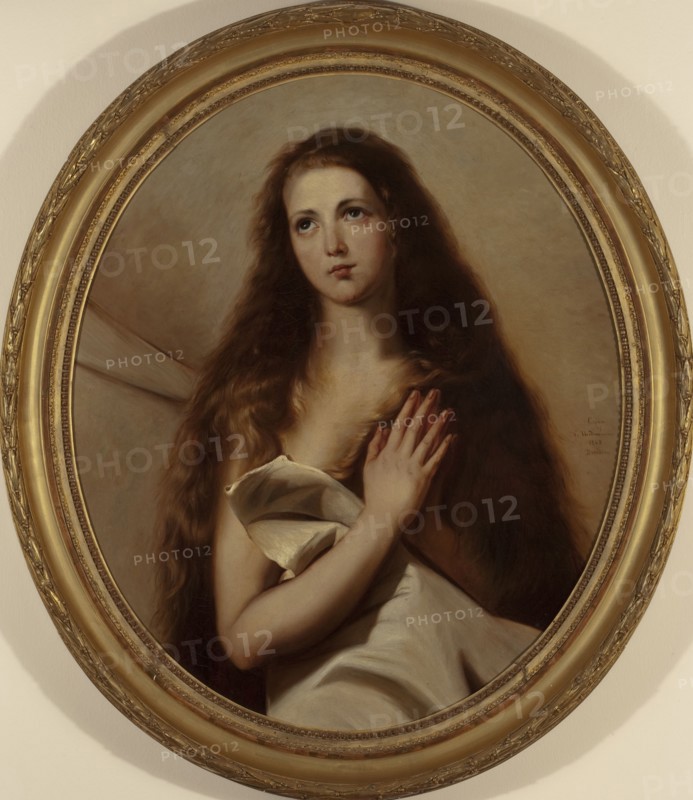 Saint Agnes, copy after Jusepe de Ribera, vol., 1868. Creator: Victorine Nordenswan.