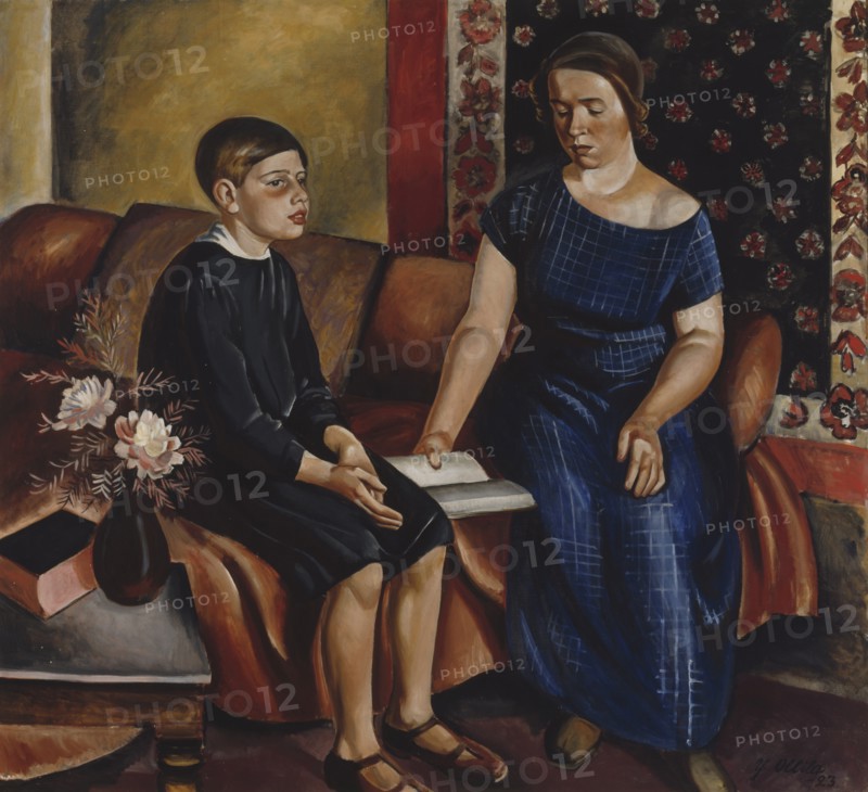 Hearing the Homework, 1923. Creator: Yrjö Aleksander Ollila.