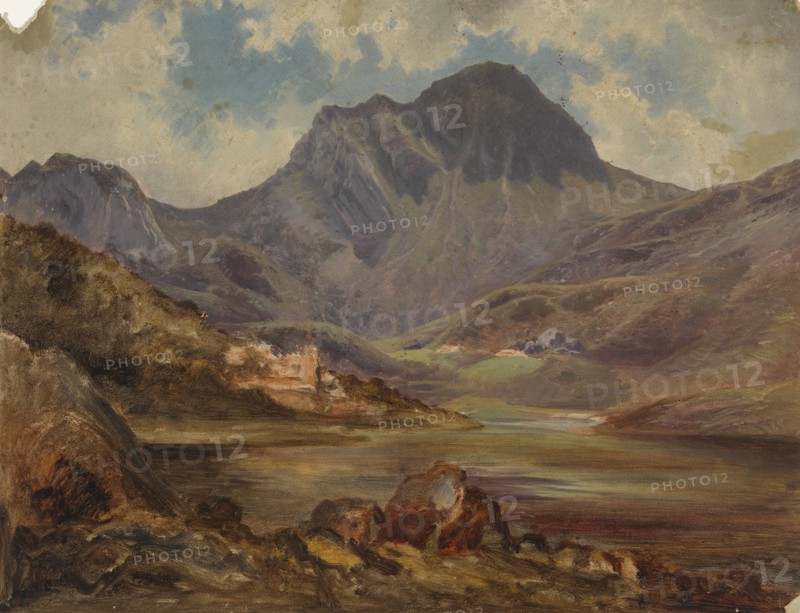 Alpine lake in Bavaria, 1873. Creator: Johan Knutson.