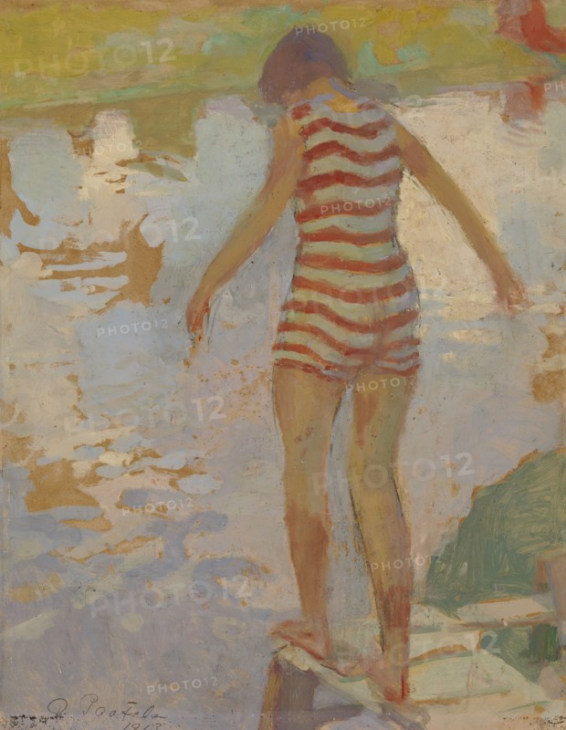 Swimmer Girl, 1913. Creator: Oskari Paatela.
