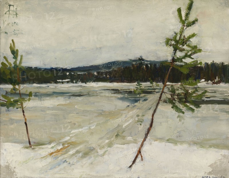 Path on the Ice, 1887. Creator: Akseli Gallen-Kallela.