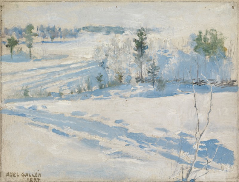 Winter Landscape, 1887. Creator: Akseli Gallen-Kallela.