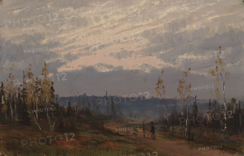 Dusky Autumn Landscape, 1875. Creator: Fanny Churberg.