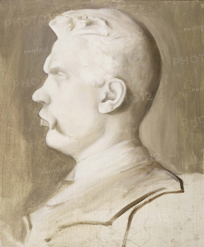 Albert Edelfelt (after a sculpture by Ville Vallgren), 1893-1900. Creator: Hugo Simberg.