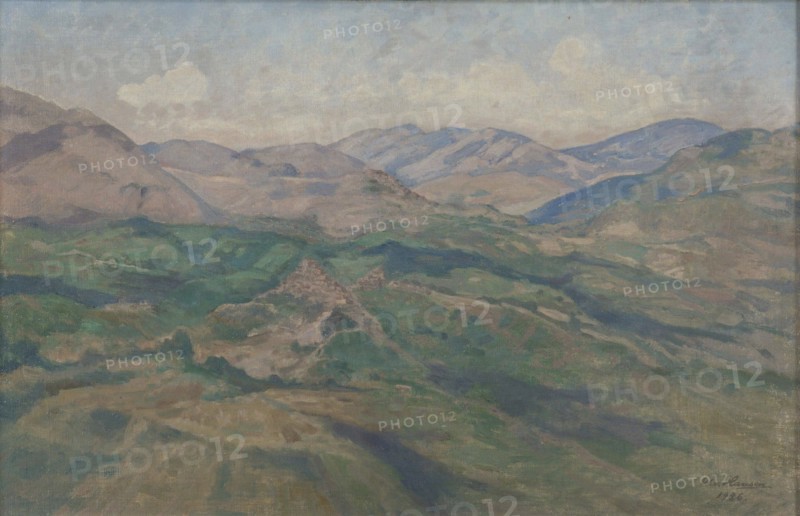 Landscape from the Sabine Mountains, 1926. Creator: Werner von Hausen.