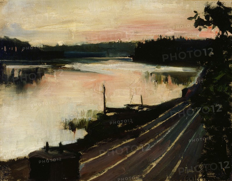View from Elaintarha at Sunset, 1886. Creator: Akseli Gallen-Kallela.