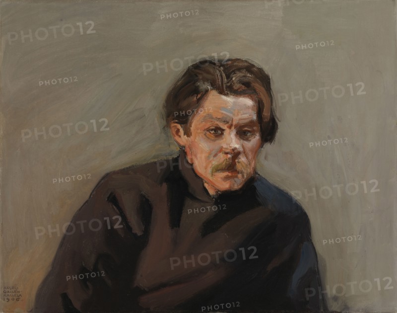 Portrait of Maxim Gorky, 1906. Creator: Akseli Gallen-Kallela.