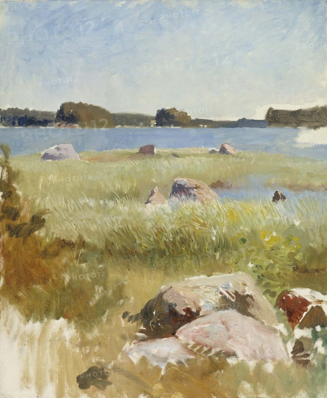 Archipelago landscape; unfinished, 1885-1889. Creator: Albert Edelfelt.