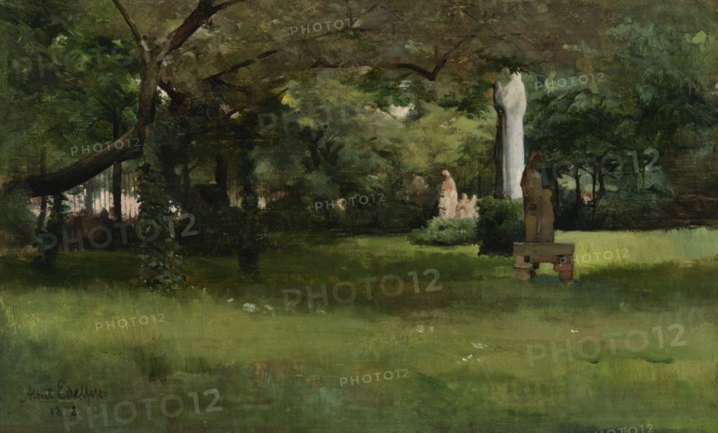 The Cluny Museum Garden in Paris, 1878. Creator: Albert Edelfelt.