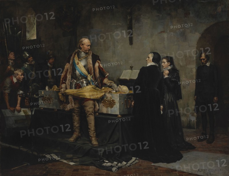 Duke Karl Insulting the Corpse of Klaus Fleming, 1878. Creator: Albert Edelfelt.