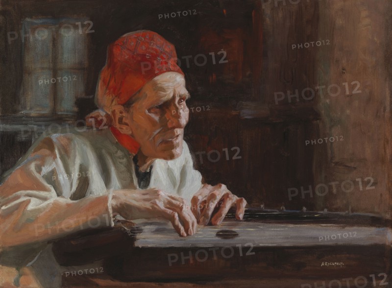 Larin Paraske's Lamentations, 1893. Creator: Albert Edelfelt.